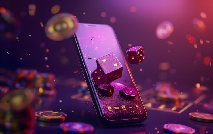 Pengguna membaca syarat bonus di ponsel
